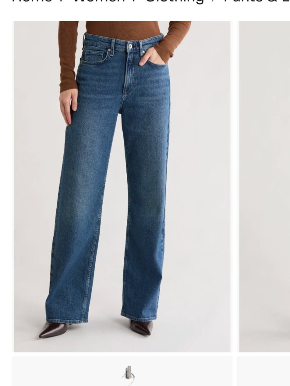 Rag & Bone Lori Mid Rise Wide Leg Jeans